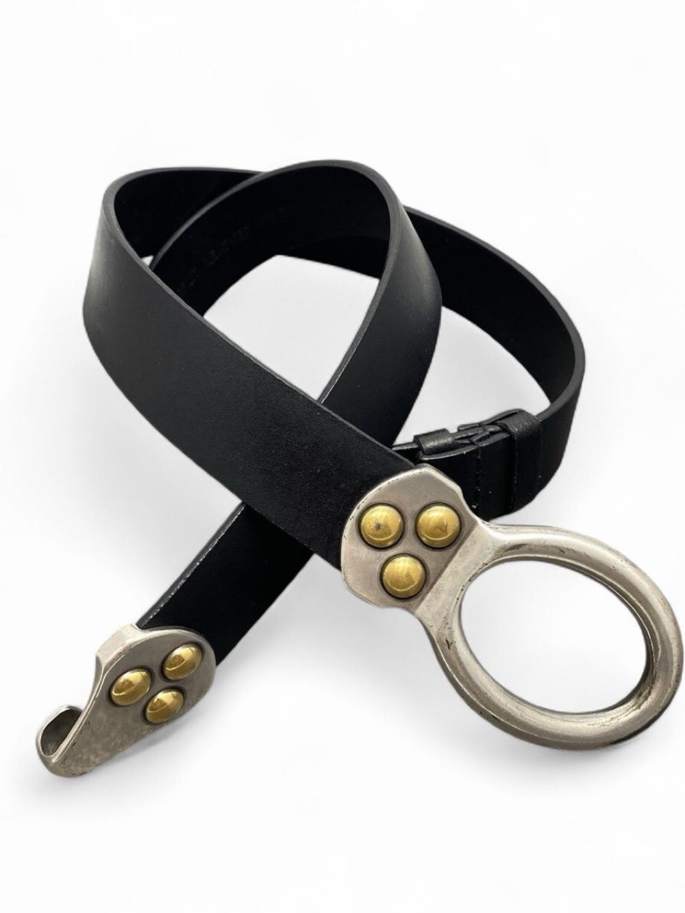 Chico’s genuine leather Black belt with silver buckle